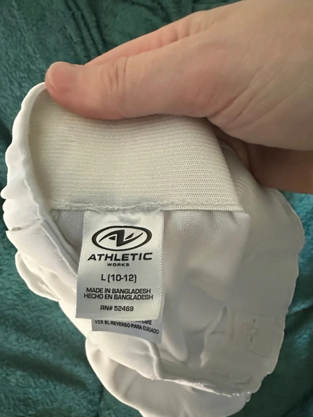 Athletic Works White Kids Elastic Cuff baseball knickers size large